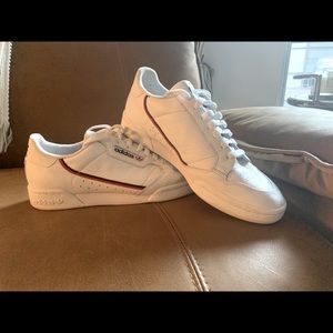 Men’s white leather adidas Continental 80